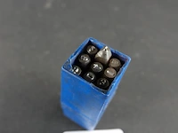 Set 3 mm masus slagstempel van gehard staal, gemaakt in west-duitsland - afbeelding 2 van  5