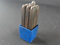 Set 3 mm masus slagstempel van gehard staal, gemaakt in west-duitsland - afbeelding 3 van  5