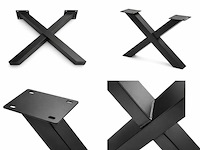 Set 3d x tafelpoten, set van 2, zwart - afbeelding 1 van  1