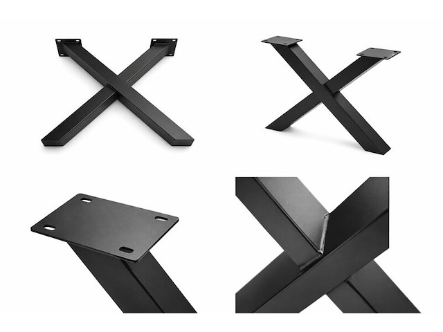 Set 3d x tafelpoten, set van 2, zwart - afbeelding 1 van  1