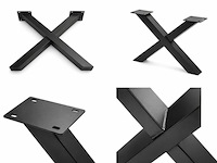 Set 3d x tafelpoten, zwart, set van 2 - afbeelding 1 van  1