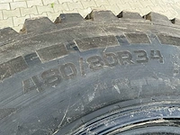 Set 4 nokian hakkapeliitta tri tractorbanden met stalen velgen – 480/80 r34 + 400/80 r24 - afbeelding 12 van  20