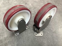 Set (4 stuks) zwenk- en bokwielen ø 20 cm - afbeelding 2 van  7