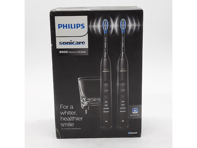 Set a 2x elektrische tandenborstel, phillips, sonicare 9000 diamond clean - afbeelding 1 van  4