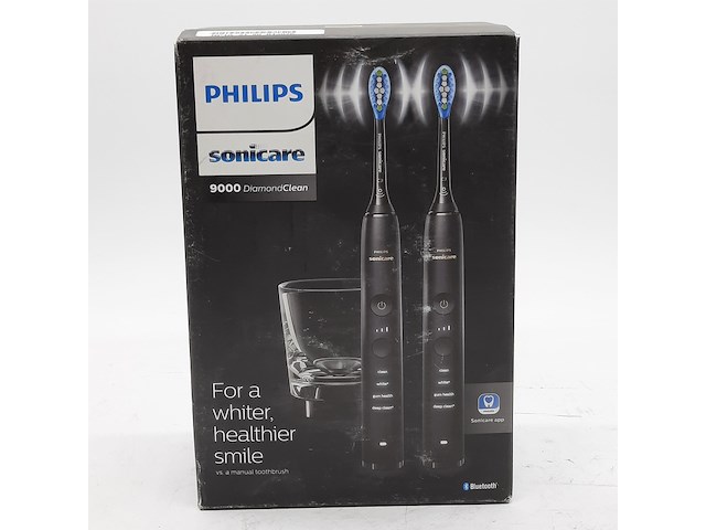 Set a 2x elektrische tandenborstel, phillips, sonicare 9000 diamond clean - afbeelding 1 van  3