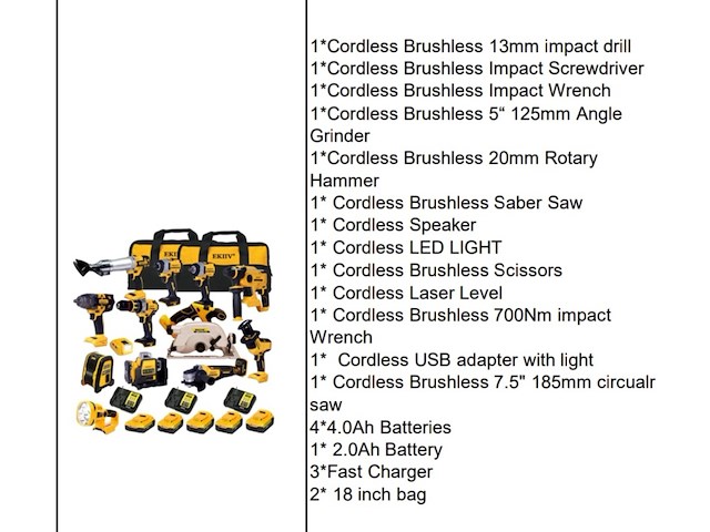 Set gereedschap geel, 2026 - afbeelding 1 van  1