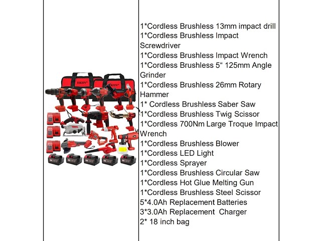 Set gereedschap rood, 2026 - afbeelding 1 van  1