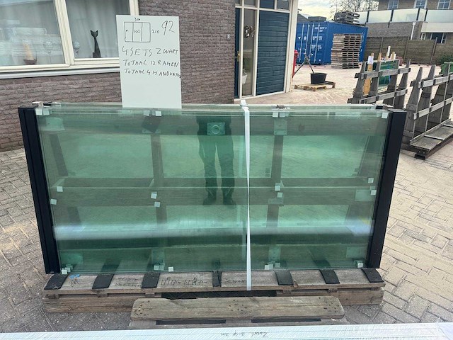 Set glaspanelen - 102cm x 210cm helder (4x3) - afbeelding 6 van  11