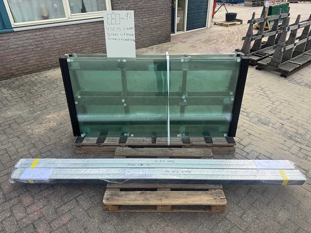 Set glaspanelen - 102cm x 210cm helder (4x3) - afbeelding 9 van  11