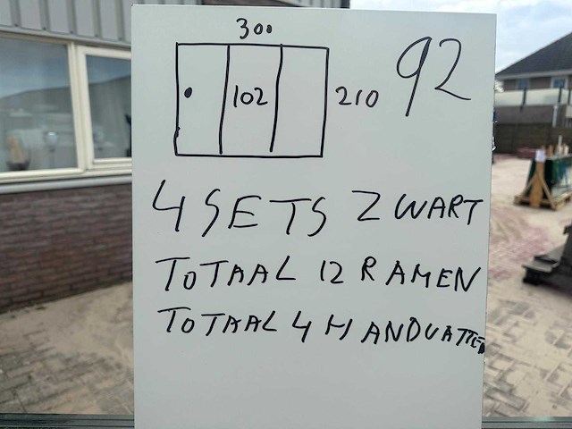 Set glaspanelen - 102cm x 210cm helder (4x3) - afbeelding 10 van  11