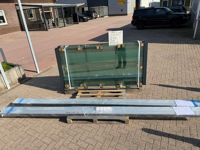 Set glaspanelen - 102cm x 215cm helder (4x4) - afbeelding 9 van  11