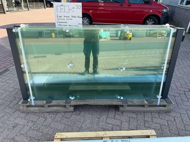 Set glaspanelen - 102cm x 215cm helder (6x3) - afbeelding 6 van  11