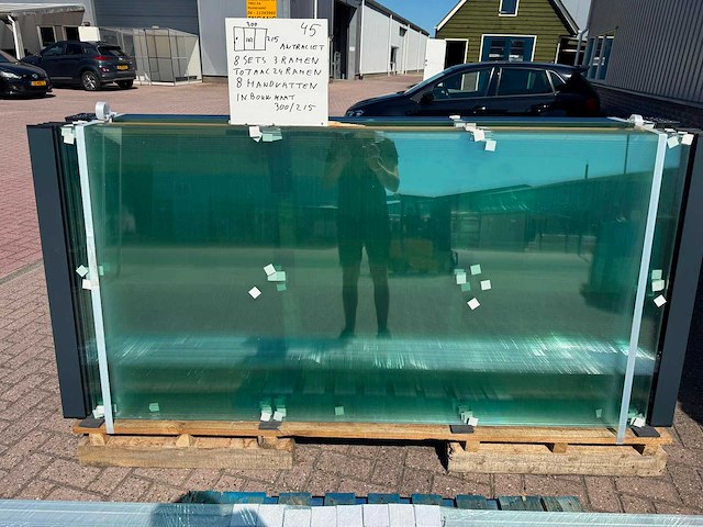 Set glaspanelen - 102cm x 215cm helder (8x3) - afbeelding 6 van  11