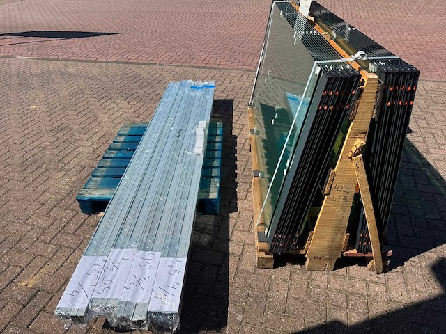 Set glaspanelen - 102cm x 215cm helder (8x3) - afbeelding 7 van  11