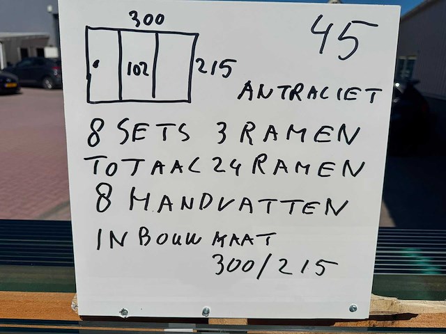 Set glaspanelen - 102cm x 215cm helder (8x3) - afbeelding 10 van  11