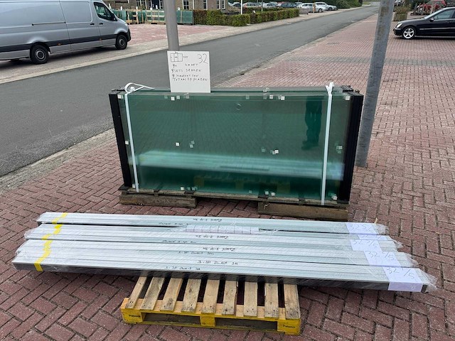 Set glaspanelen - 102cm x 235cm helder (9x3) - afbeelding 3 van  10