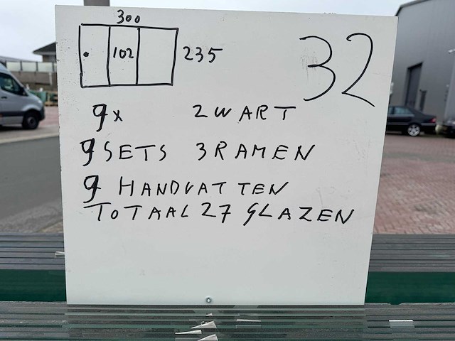 Set glaspanelen - 102cm x 235cm helder (9x3) - afbeelding 7 van  10