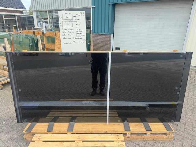 Set glaspanelen - 82 & 102 cm x 235cm getint (2x3) & (1x4) - afbeelding 4 van  10
