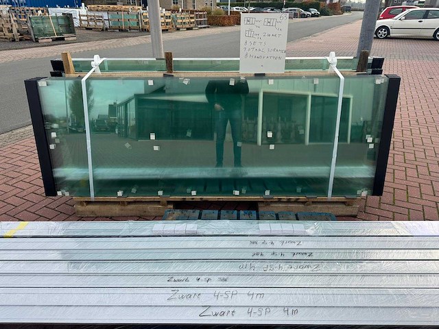 Set glaspanelen - 82,86 & 94x255 helder (4x4), (2x4) & (2x3) - afbeelding 5 van  10