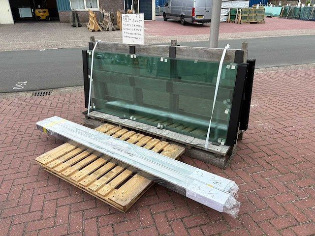 Set glaspanelen - 82cm x 215cm helder (4x3) - afbeelding 3 van  11