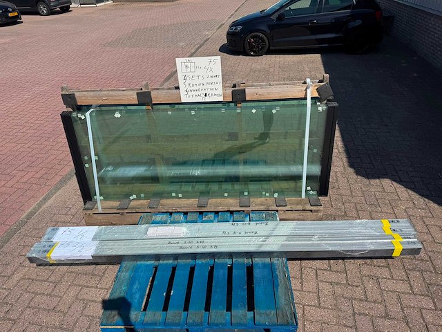 Set glaspanelen - 82cm x 220cm helder (4x3) - afbeelding 9 van  11
