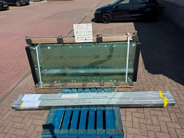 Set glaspanelen - 82cm x 220cm helder (4x3) - afbeelding 9 van  11