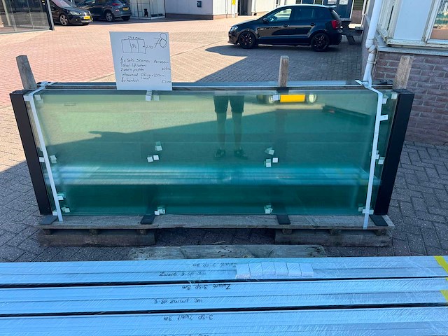 Set glaspanelen - 82cm x 235cm helder (6x3) - afbeelding 6 van  11