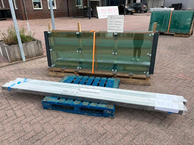 Set glaspanelen - 82cm x 240cm helder (5x3) - afbeelding 5 van  10