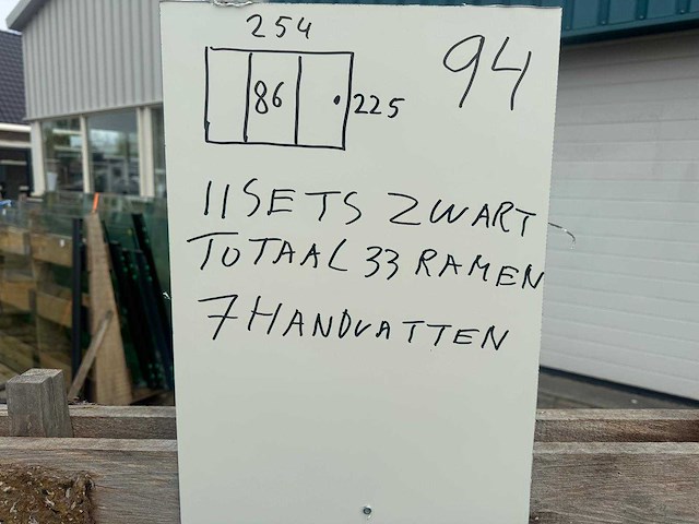 Set glaspanelen - 86cm x 225cm helder (11x3) - afbeelding 10 van  11