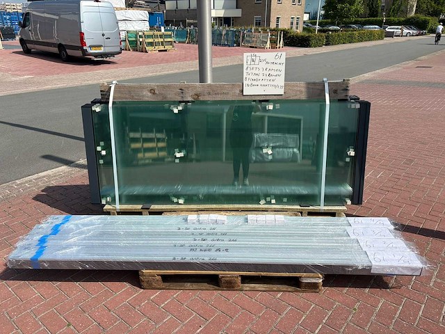 Set glaspanelen - 86cm x 235cm helder (8x3) - afbeelding 5 van  10