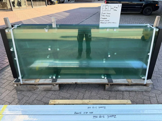 Set glaspanelen - 86cm x 240cm helder (6x3) - afbeelding 6 van  11