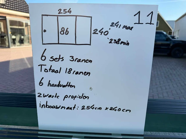 Set glaspanelen - 86cm x 240cm helder (6x3) - afbeelding 10 van  11