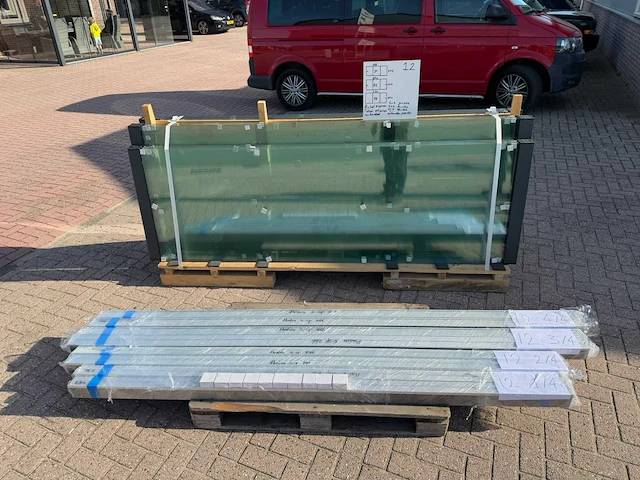 Set glaspanelen - 90, 82 & 78cm x 245cm helder (8x3) - afbeelding 9 van  11