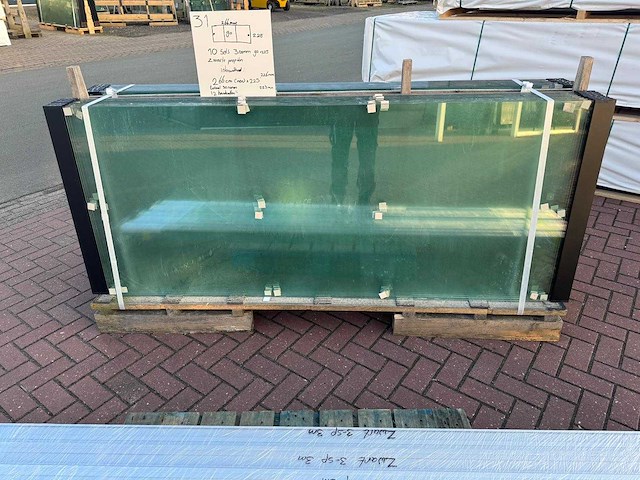 Set glaspanelen - 90cm x 225cm helder (10x3) - afbeelding 3 van  8