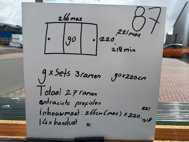 Set glaspanelen - 90x220 helder (9x3) - afbeelding 10 van  11
