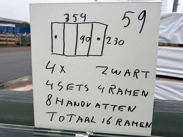 Set glaspanelen - 90x230 helder (4x4) - afbeelding 8 van  9