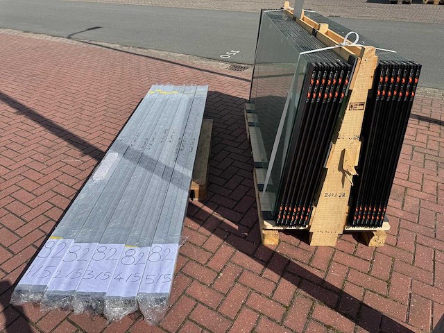 Set glaspanelen - 94cm x 215cm helder (10x3) - afbeelding 7 van  11