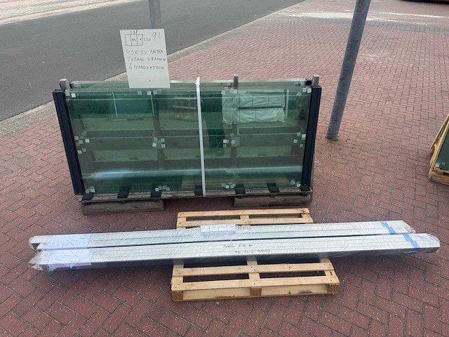 Set glaspanelen - 94cm x 220cm helder (4x3) - afbeelding 9 van  11