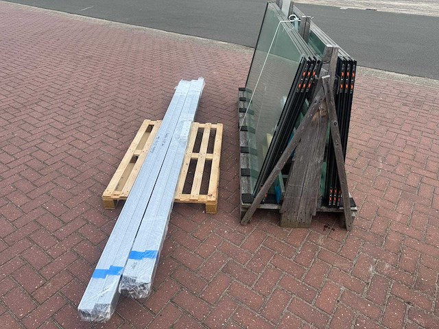 Set glaspanelen - 94cm x 220cm helder (4x3) - afbeelding 6 van  11
