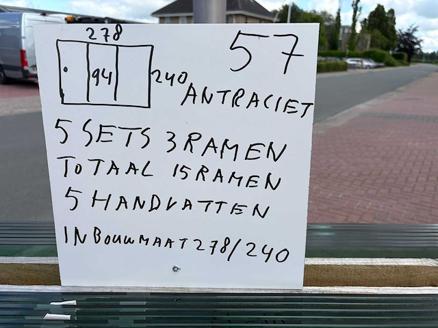 Set glaspanelen - 94cm x 240cm helder (5x3) - afbeelding 10 van  11