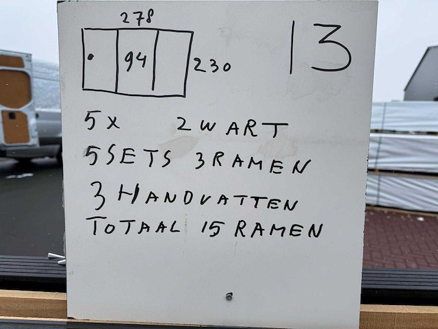 Set glaspanelen - 94x230 getint (5x3) - afbeelding 8 van  10