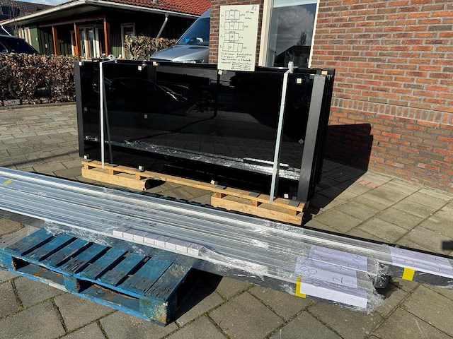Set glaspanelen - 98 cm x 225cm getint (5x3) & (2x4) - afbeelding 3 van  7