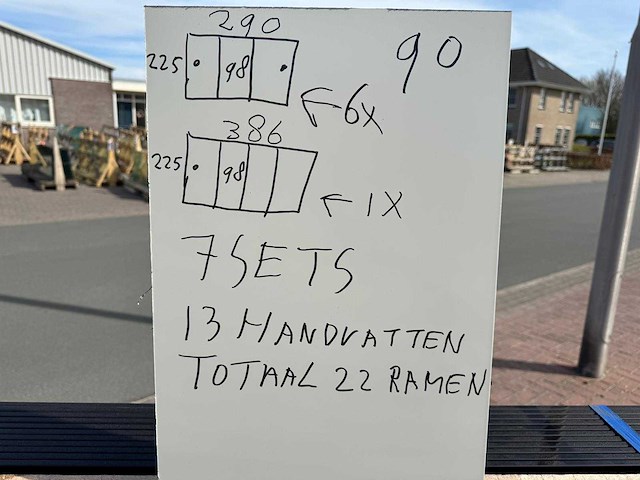 Set glaspanelen - 98 cm x 225cm getint (6x3) & (1x4) - afbeelding 8 van  10