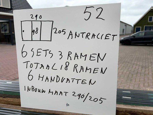 Set glaspanelen - 98cm x 205cm helder (6x3) - afbeelding 8 van  11