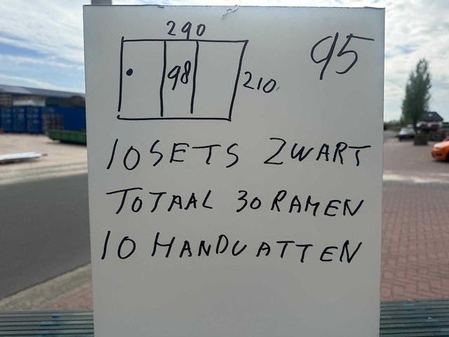 Set glaspanelen - 98cm x 210cm helder (10x3) - afbeelding 10 van  11