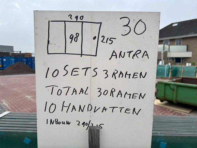 Set glaspanelen - 98cm x 215cm helder (10x3) - afbeelding 10 van  11