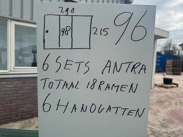 Set glaspanelen - 98cm x 215cm helder (6x3) - afbeelding 10 van  11