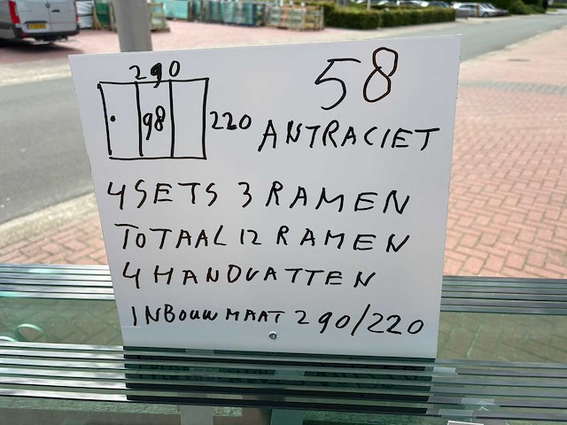 Set glaspanelen - 98cm x 220cm helder (4x3) - afbeelding 10 van  11