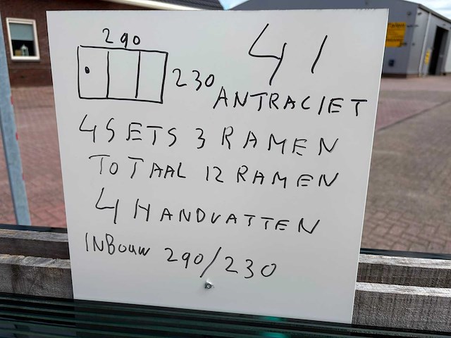Set glaspanelen - 98cm x 230cm helder (4x3) - afbeelding 8 van  10