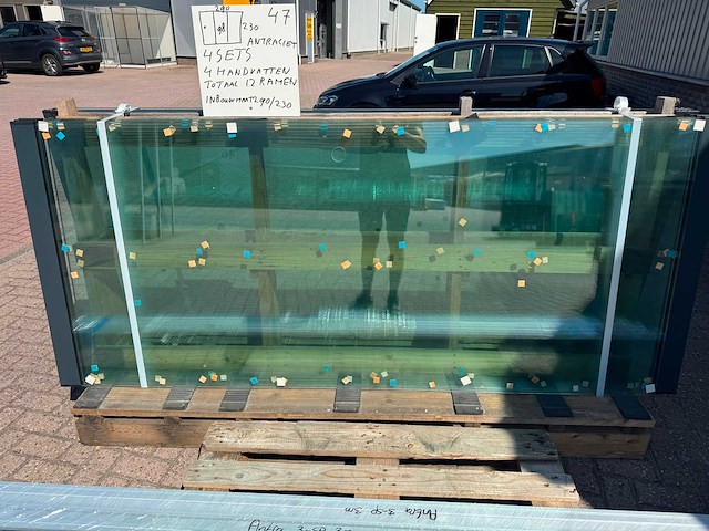 Set glaspanelen - 98cm x 230cm helder (4x3) - afbeelding 6 van  11